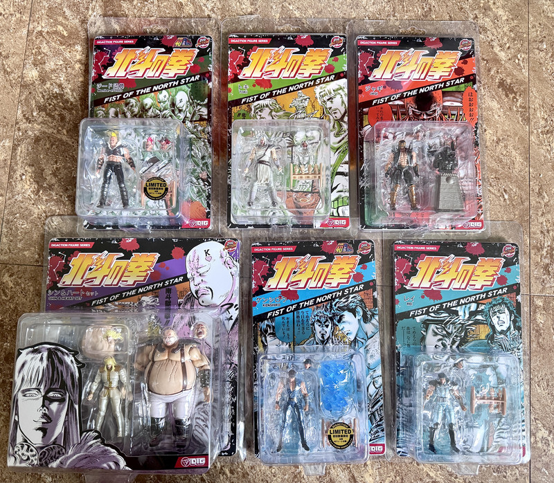 Digaction Fist of the North Star Mini Blister Pack Kenjiro Rei Tochi Shin Red Heart King Cock'Scomb Head