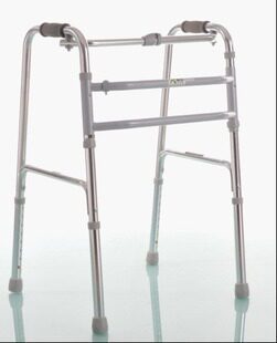 Aluminium alloy walker for physically and mentally handicapped persons, folding elderly four-foot walker supplies rehabilitation instruments