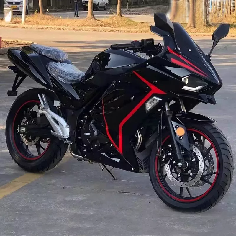 Двухцилиндровый водяного охлаждения мотоцикл Kawasaki H2, тяжелый мотоцикл 400 куб. см, имитация гоночного автомобиля на трассе Yamaha R6, Little Ninja