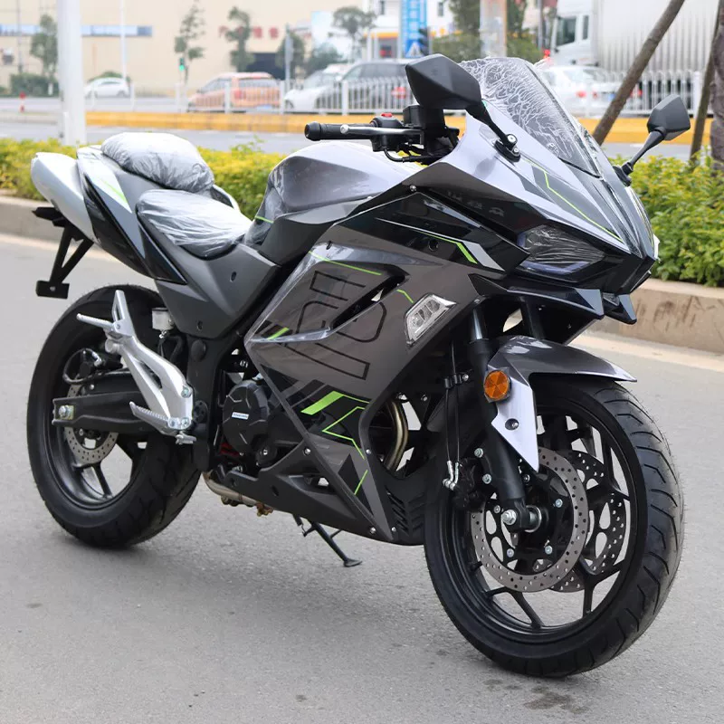 Двухцилиндровый водяного охлаждения мотоцикл Kawasaki H2, тяжелый мотоцикл 400 куб. см, имитация гоночного автомобиля на трассе Yamaha R6, Little Ninja