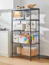 Beauty High Shelf Popcorn Kitchen Living-room Living-room Balcony Home Floor Mobile Containing Shelf Carbon Steel Multilayer
