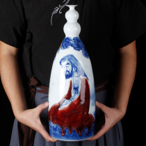 New Chinese ceramic retro vase Da Moo gourd Jingdezhen Family swinging piece Xuanguan Bogu frame living room decoration