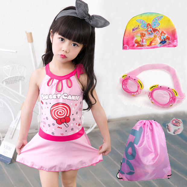 New children's swimsuit Korean version split in the big boy swimsuit girl cute one-piece princess skirt baby swimsuit