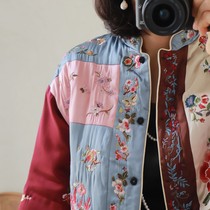 Collection of national quintessence and Xianglong embroidery precision improvement Chinese style loose silk velvet cotton jacket