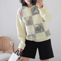 Very heavy ~ 21 autumn handmade rabbit high-end custom space cotton age reduction art exquisite round neck sweater