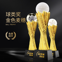 Trophy custom crystal basketball football MVP custom Gold Silver Bronze Sports Competition Champion Awards metal Medal