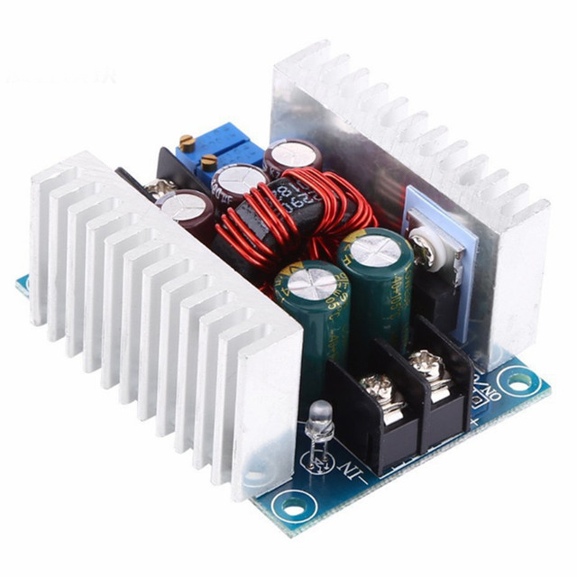 Direct voltage pressure reducer 20A High power large current 6-40VDC power voltage reduction module DC voltage stabilization