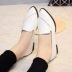 Mùa xuân phiên bản Hàn Quốc của mũi nhọn thấp để giúp giày đơn nữ phẳng miệng đơn giản Giày trắng nhỏ đơn giản đặt chân đi lại nữ giày the thao nữ Giày cắt thấp