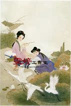 White drawing meticulous painting White drawing female drawing flower and bird painting character drawing assignment