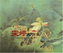 Meticulous painting white paper manuscript flower and bird line drawing Chinese painting manuscript Lotus