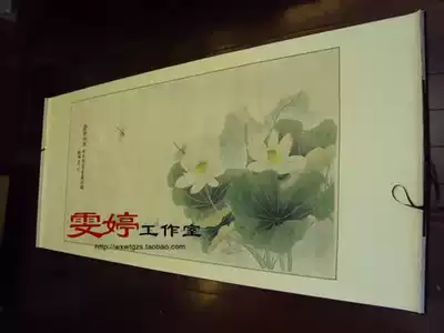 Meticulous painting white paper manuscript flower and bird line drawing Chinese painting manuscript copying professional painting lotus Dragonfly original