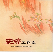 Meticulous painting White drawing draft flower and bird painting Chinese painting painting character customization