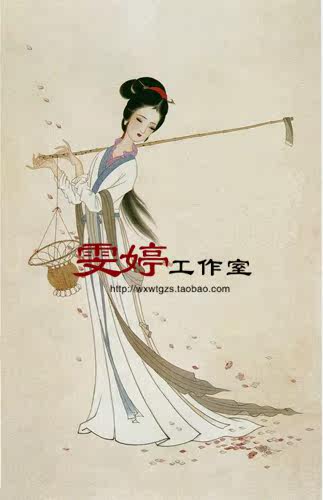 Lady figure sketch Flower and bird painting Figure painting Gongbi painting Sketch sketch background painting Industry calligraphy