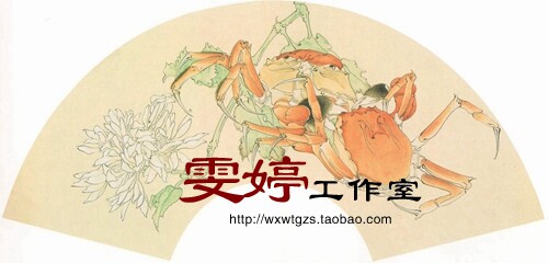Gongbi painting brushwork Fan Chinese painting Flower and bird painting Living room decoration painting Figure painting Industry painting