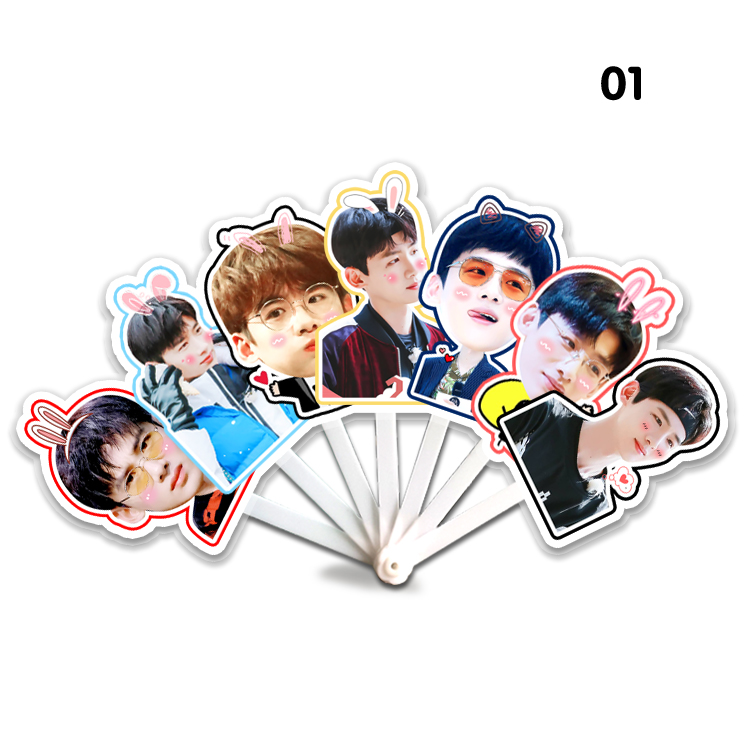 Summer solstice not to Bai Jingting lovely seven folding fan star concert surrounding customized assistance