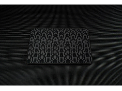 Black — Wave Pattern Mousepad (5mm, 325x235mm) Phone Case