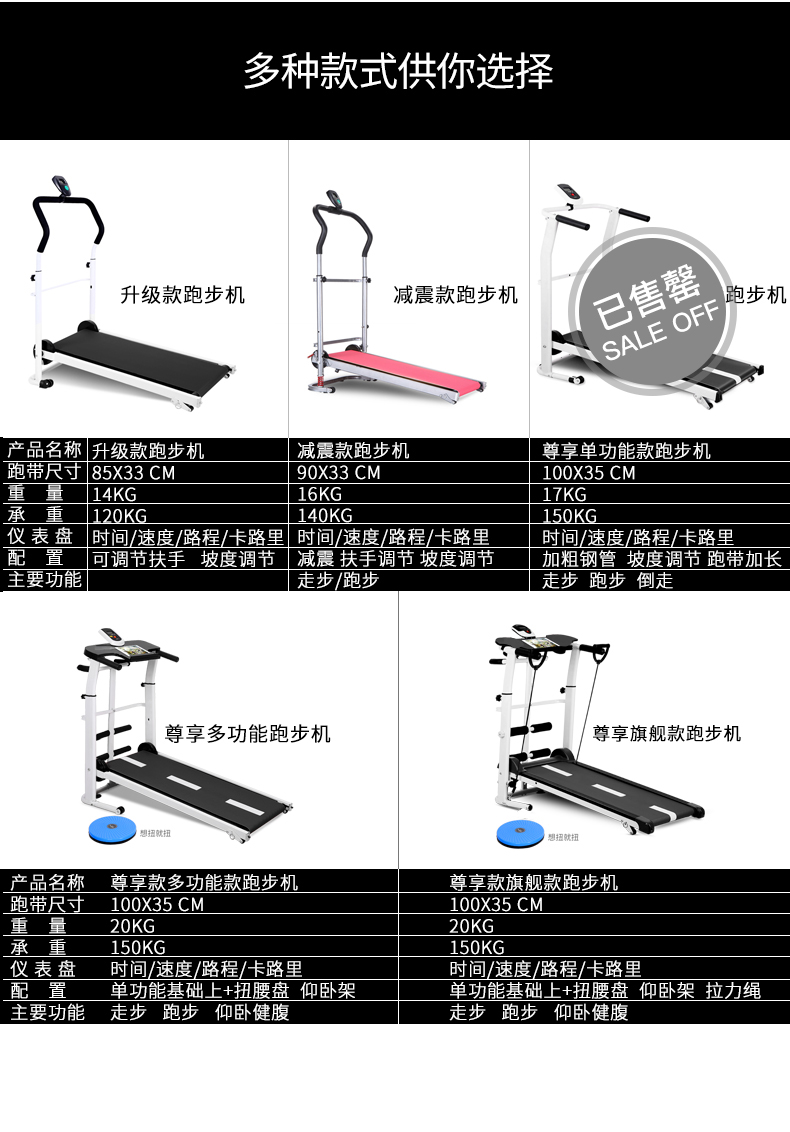 品奈健身器材家用款小型超静音减震迷你走步机折叠加长室内简易跑步机