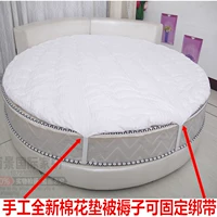 Giường tròn cotton nhíp bông thủ công tùy chỉnh giường tròn nhíp chăn tròn nệm tròn được làm dày giá nệm cao su non