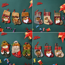 Christmas socks kindergarten creative gift bag candy bag hanging ornaments small elderly elk small gifts for children