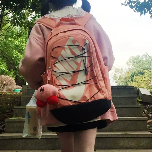 Nike, рюкзак, сумка через плечо, розовый вместительный и большой ранец, сумка для путешествий, для средней школы