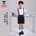 Cotton hiệu suất đầm đầm sàn catwalk cậu bé chủ nhà biểu diễn piano của trẻ em váy hợp xướng với một bộ đồ quần cậu bé. 