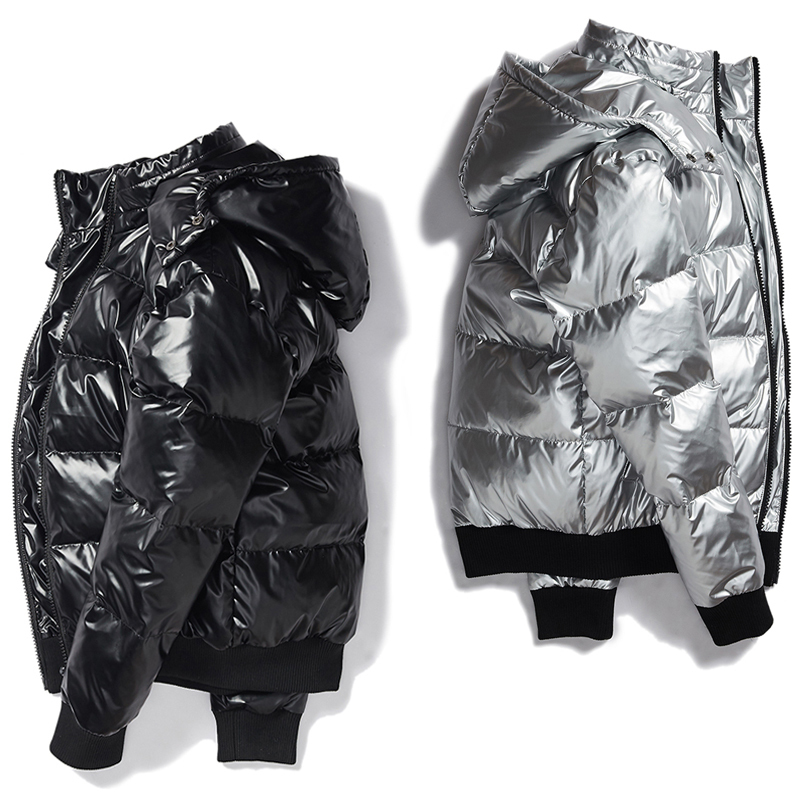 Winter Glossy down Jacket for Men, Hooded, Thickened, Large Size, No-Wash White Duck down Jacket, Cold-Proof, Warm, Trendy Coat Winter Glossy down Jacket for Men, Hooded, Thickened, Large Size, No-Wash White Duck down Jacket, Cold-Proof, Warm, Trendy Coat