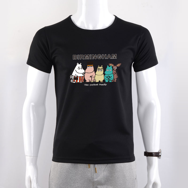 Nam ngắn tay t-shirt không thấm nước chống bẩn sáng tạo thoáng khí nano công nghệ màu đen mùa hè phần mỏng không dính nước t-shirt phiên bản lỏng lẻo