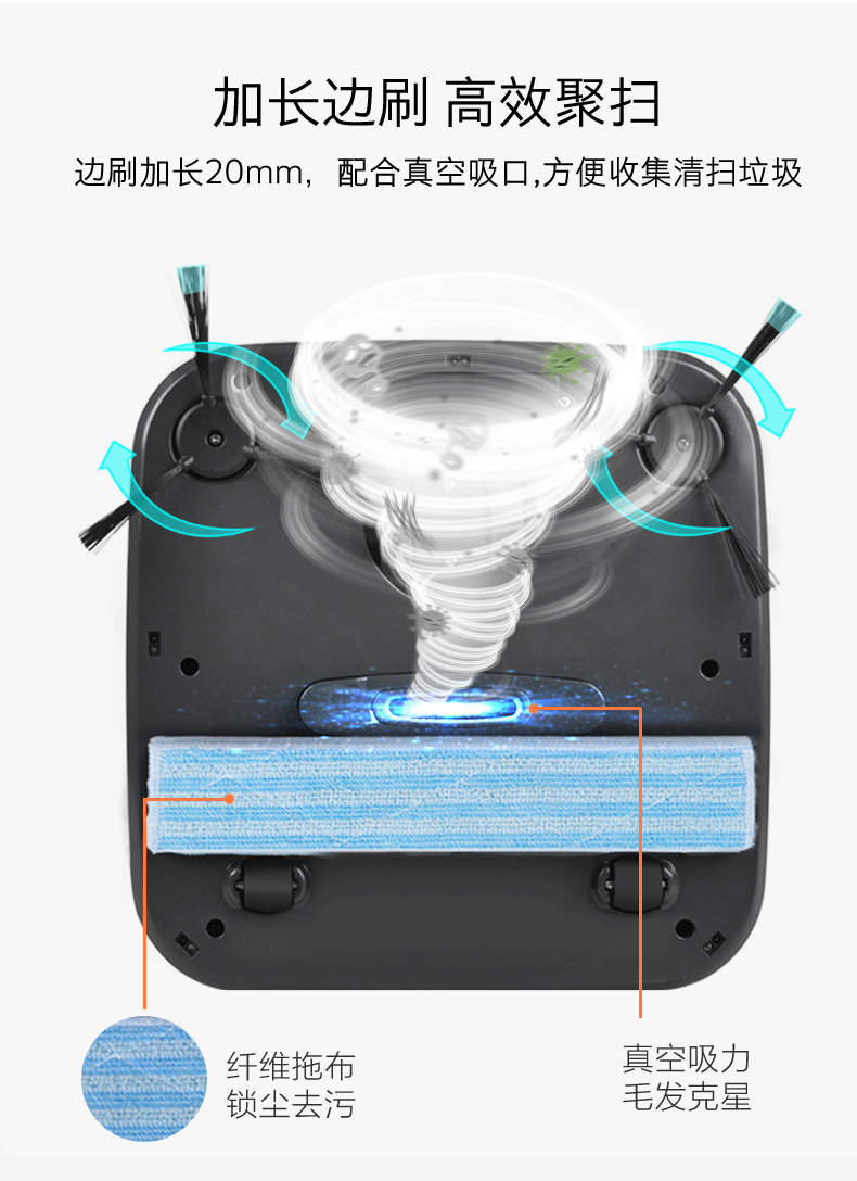 Cuộc sống tuyệt vời nhà thông minh quét robot vuông quét hút kéo một phần mỏng máy quét bụi đa chức năng máy hút bụi gia đình