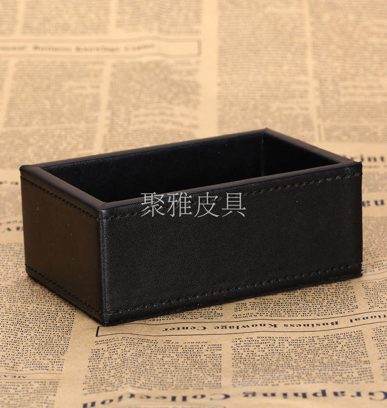 Spot leather tea box hotel room leather tea bag box hotel coffee sugar leather storage box