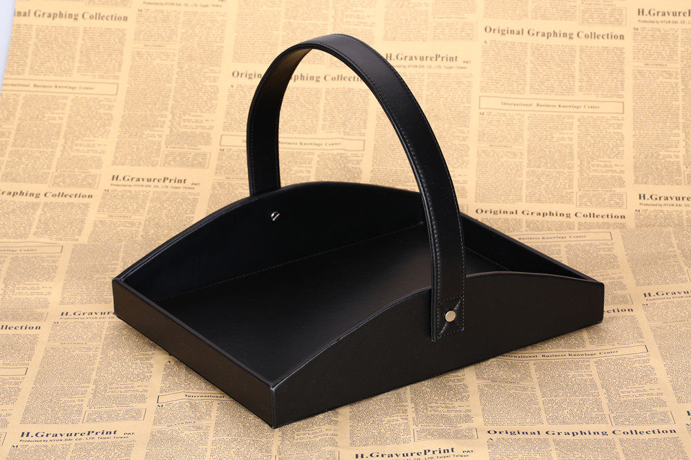 Star hotel room leather shoes basket high - end business hotel slippers collect basket home life room shoes basket