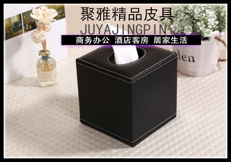 Business Office Leather Tissue Box Time Square Drum Toilet Paper Silo Creative Tissue Box Toilet Paper Box room Home