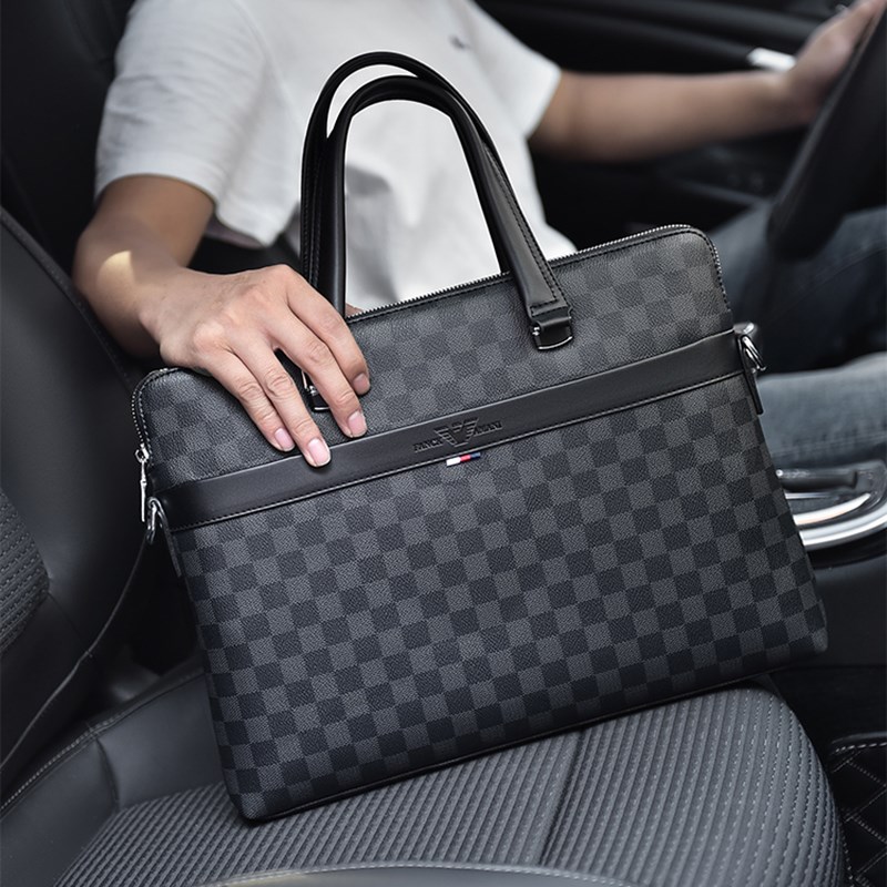 Kerry Yamaney briefcase for men Business Brief Casual Single Shoulder Diagonal Satchel and Bull Leather Handbag