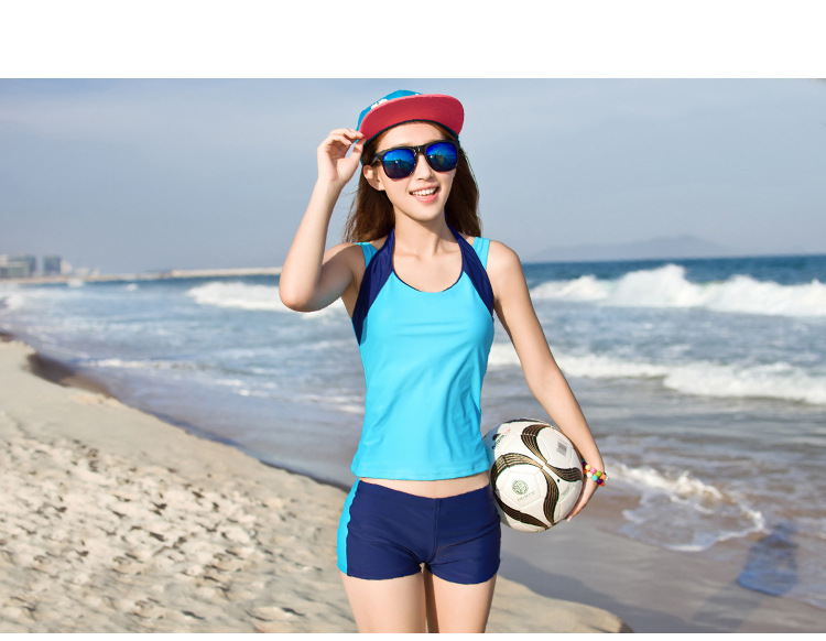 Áo tắm Hàn Quốc Split Sports Klein Áo tắm Nữ Hot Springs nam học sinh trung học cơ sở Hàn Quốc đồ bơi 2 mảnh dáng váy