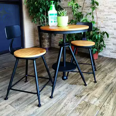 Customized coffee iron three-piece set Chair table coffee table combination iron table and chair tea customized coffee table