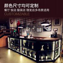 Retro Industrial Wind Small Shop Corner Collection Silver Terrace Iron Art Bar Terrace Clothing Restaurant Milk Tea Shop Reception Front Desk