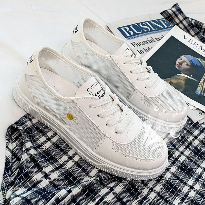 Soft-soled square dance shoes summer new hollow dance shoes ladies shuffle sports dance shoes mesh breathable dance shoes