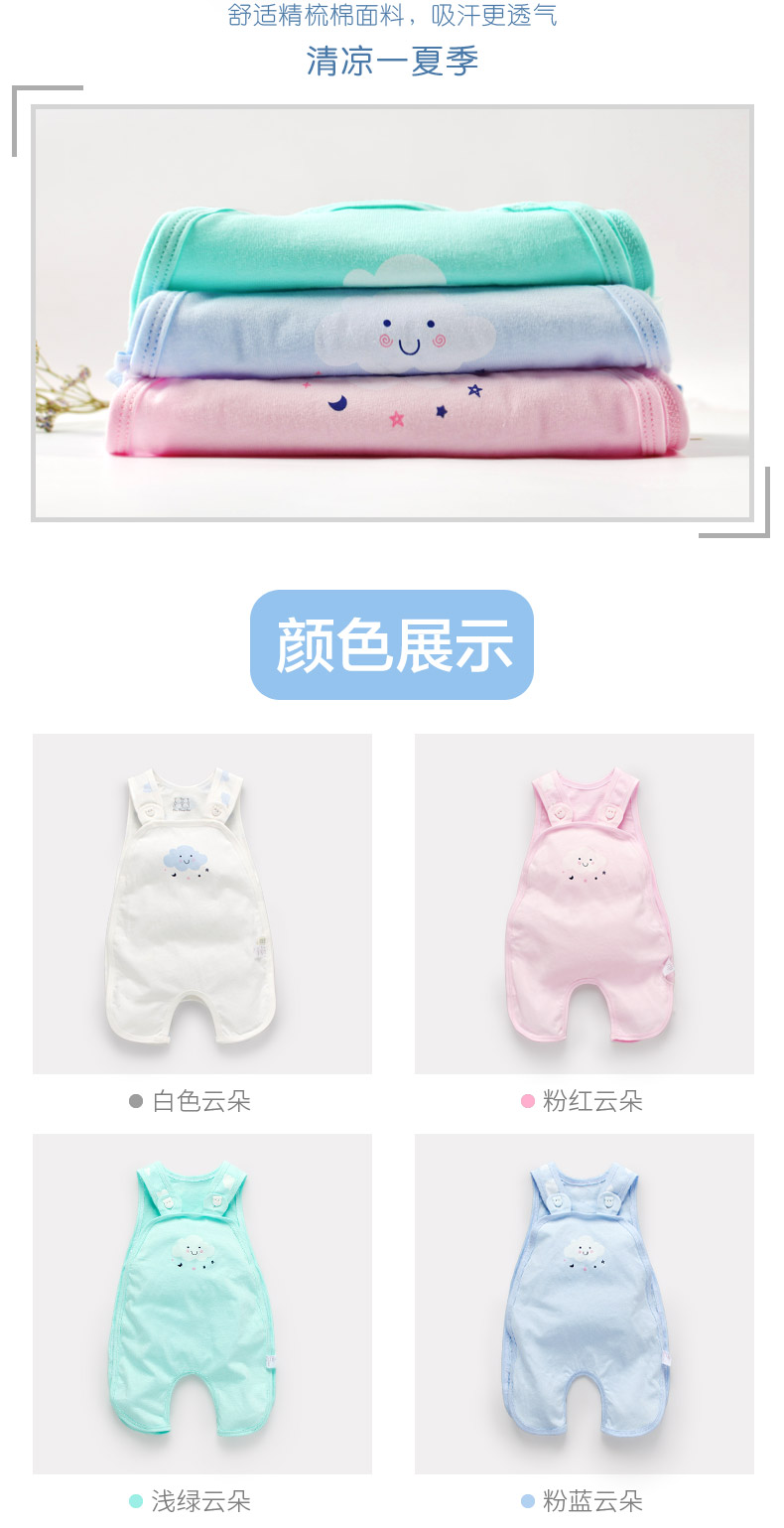 Tạp dề bé onesies bé mùa hè trẻ sơ sinh mỏng romper 0-3-6-9 tháng 1 bông phim hoạt hình quần áo