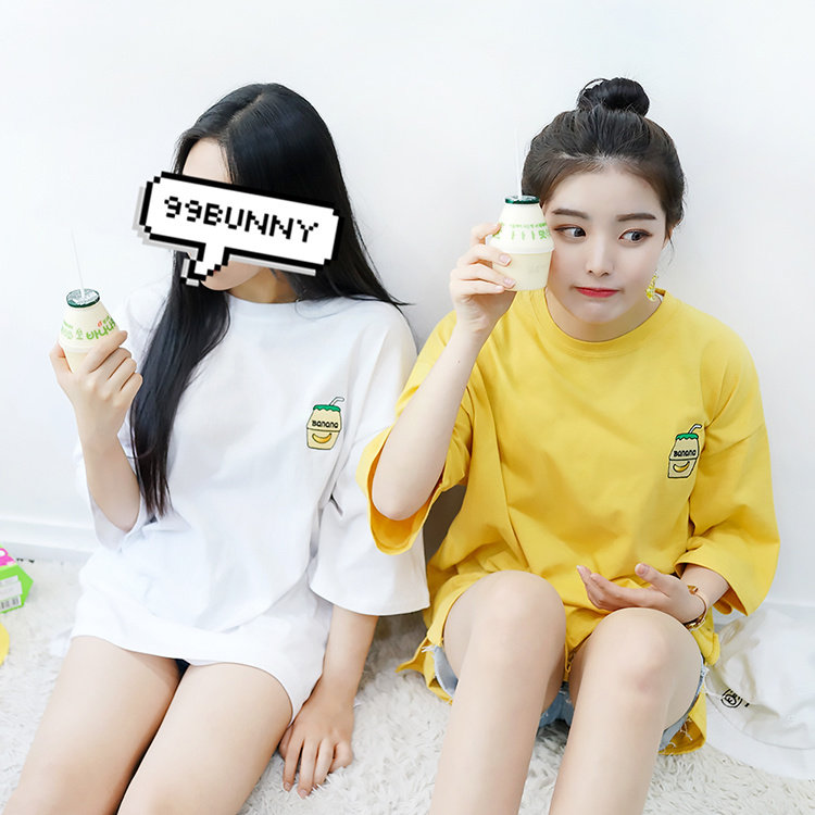 T恤女夏韩国ulzzang短袖情侣体恤韩版潮原宿BF宽松学生半袖上衣服