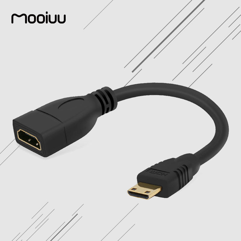 Mini Mini HDMI male to standard HDMI female adapter cable DVD camera camera display conversion cable