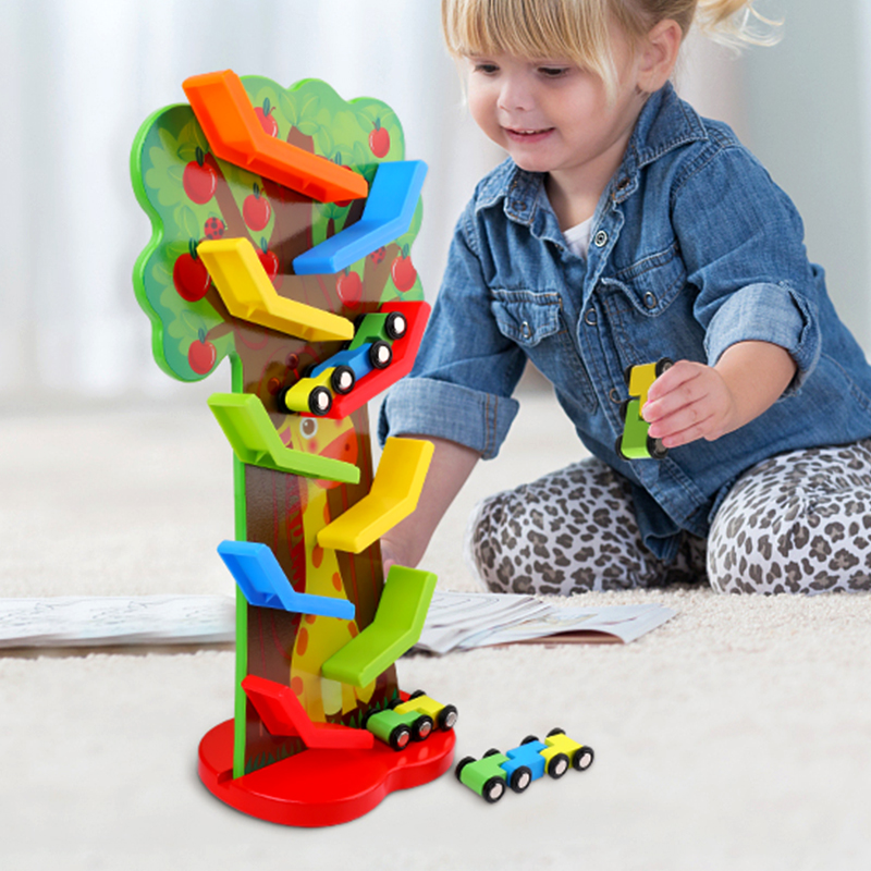 Children's educational toy car Gliding track car Pullback inertia 1 boy girl 2 baby 3 years old 4 multi-function