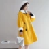 2018 mới của phụ nữ một chiếc váy eo từ đu áo len thời trang áo gió mùa đông áo len sang trọng. áo măng tô nữ dáng dài Accentuated eo áo