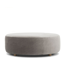 Simple clothing store gray sofa stool velvet cloakroom changing shoes stool fabric round Pier living room coffee table stool spot