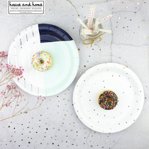 Felice fazy disposable new paper plate ins picnic plate 9 inch party Nordic tableware set props