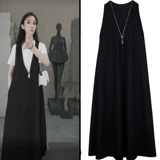 Летнее свободное платье без рукавов, 2023