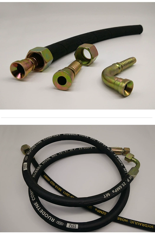 Phụ kiện nối ống dầu áp suất cao dây thép thủy lực lắp ráp ống máy xúc ô tô phụ kiện nối ren cao su chịu nhiệt độ cao