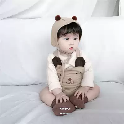 INS Korean children's clothing spring and autumn baby children men and women baby cute sleeveless baby bag Haiyi hat