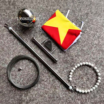 Flagpole lifter hand pull wire rope flag rope belt windproof chain full set of external hand pull flag raising accessories with ball optional