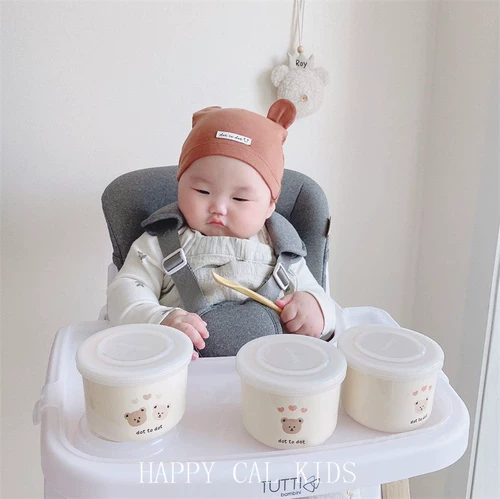 Детская керамическая обеденная тарелка, посуда для младенца для еды, можно готовить на пару