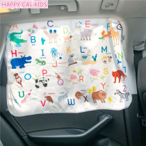 2019 Korean version of explosion fire anti-UV animal fruit pattern Baby cognitive sunshade iron window curtain