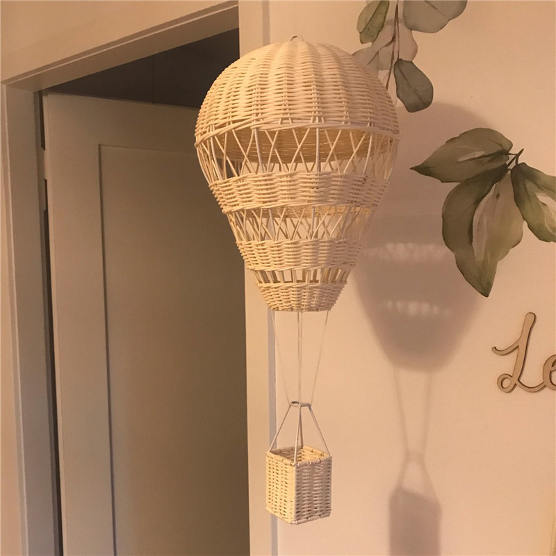 INS style hand woven real rattan hot air balloon for children's room photography display and home decoration equipment_voghion.com